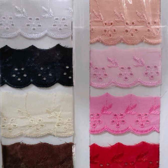 PREMIUM Renda Katun Lubang Lima Besar Per Roll Renda