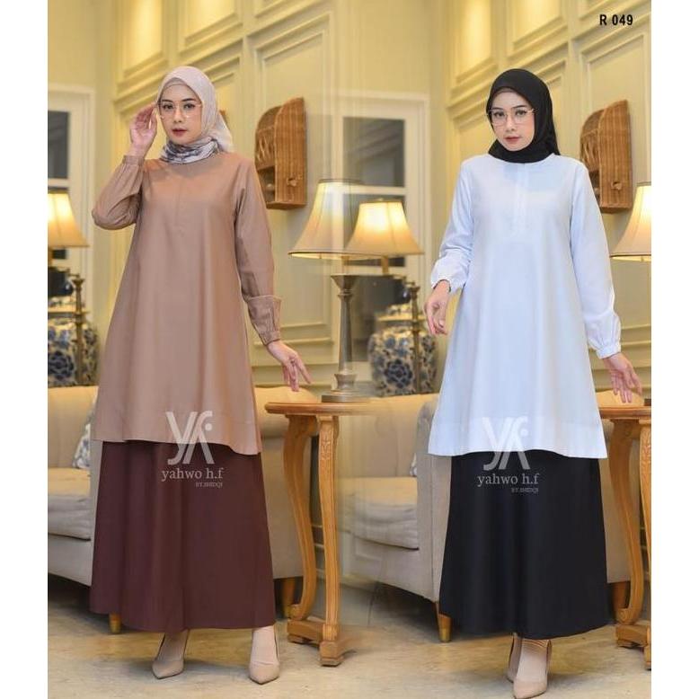 New- Setelan Rok Baju Hitam Putih/Pramuka Guru Nita/Baju Kerja Dinas Busuy/Baju Setelan Tunik Kurung