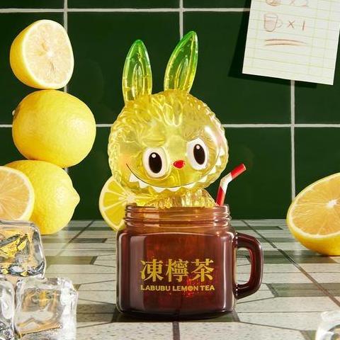 POP MART LABUBU LEMON TEA FIGURE THE MONSTERS