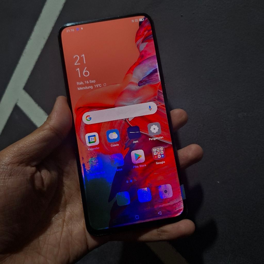 oppo reno 2 sirip hiu minus second