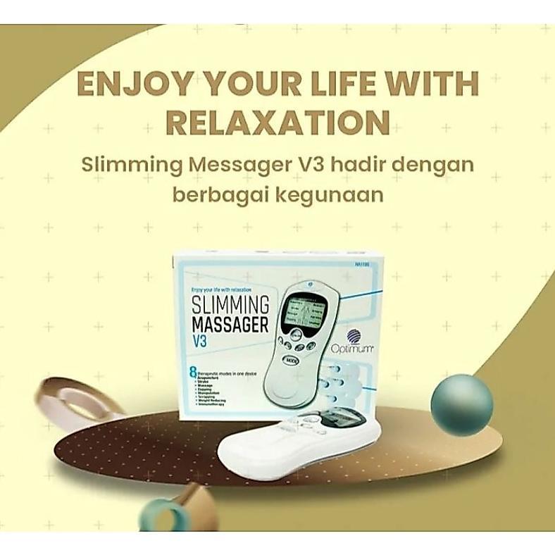 ORIGINAL SLIMMING MASSAGE V3 OPTIMUM (alat pijat terapi 8 mode)