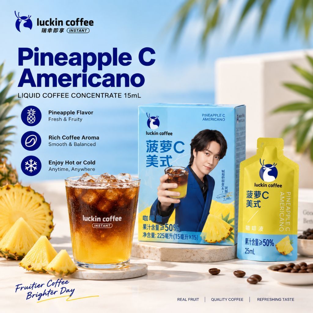LUCKIN COFFEE Liquid Coffee Concentrate C Americano: Orange Grape Pomelo Pineapple