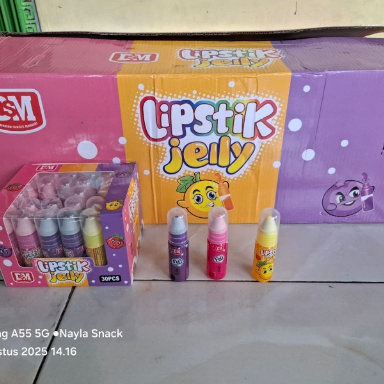 DSM Permen Lipstik Jelly Jumbo 30 Pcs Mix Warna