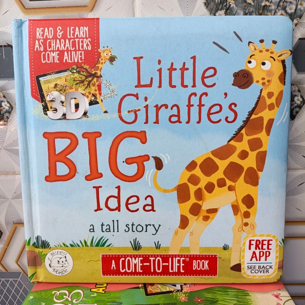 ORIGINAL BEKAS PRELOVED LITTLE GIRAFFE'S BIG IDEA A TALL STORY A COME TO LIFE BOOK READ & LEARN AS C