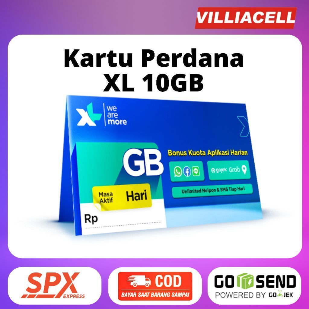 KARTU PERDANA XL 10GB REGULER
