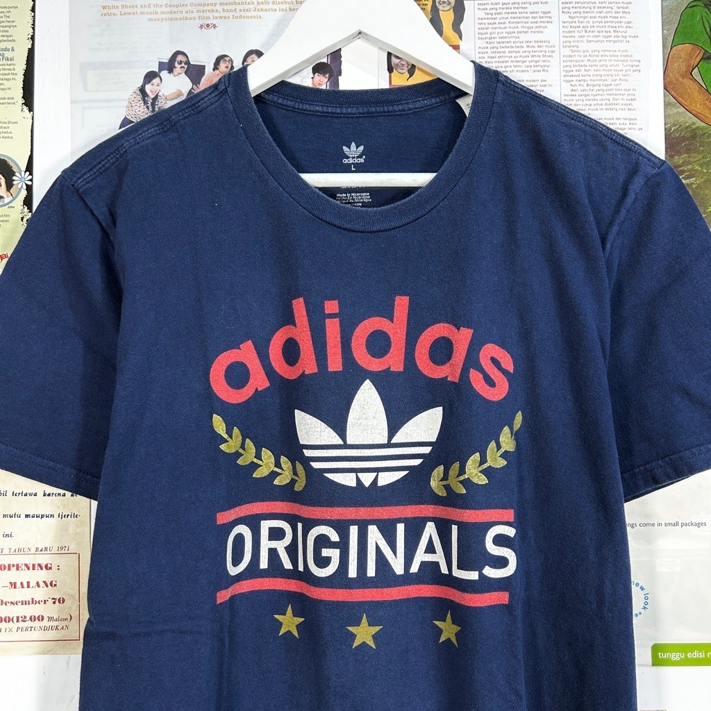 Kaos Tshirt Adidas trifoil big logo second original