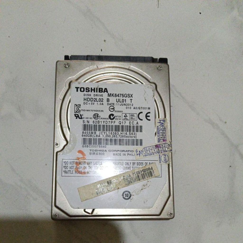hardisk laptop sata 750gb 2,5