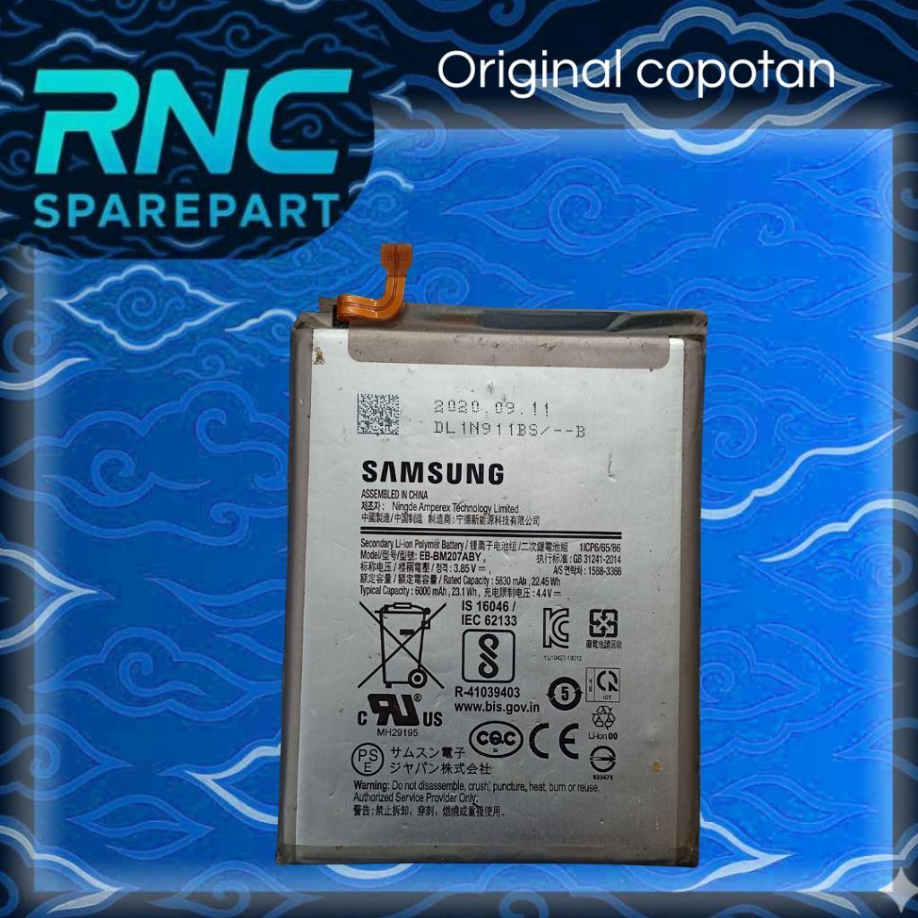 Baterai Baterry Samsung M21/M30/M30s EB - BM207 ABY Second Original Copotan