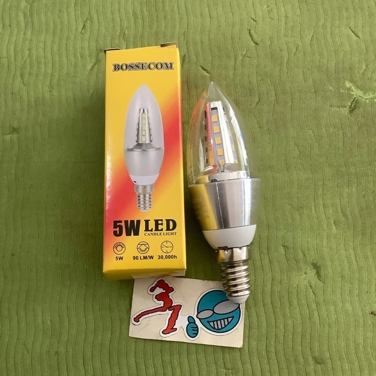 lampu led candle e14 ulir kecil putih / kuning