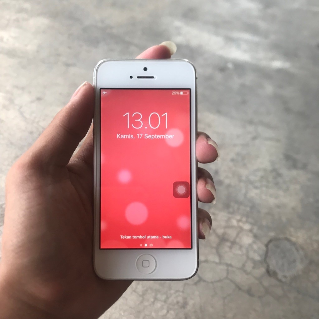 iPhone 5/5G Silver 16GB iBox Second Original 100% WiFi Only Bebas Reset