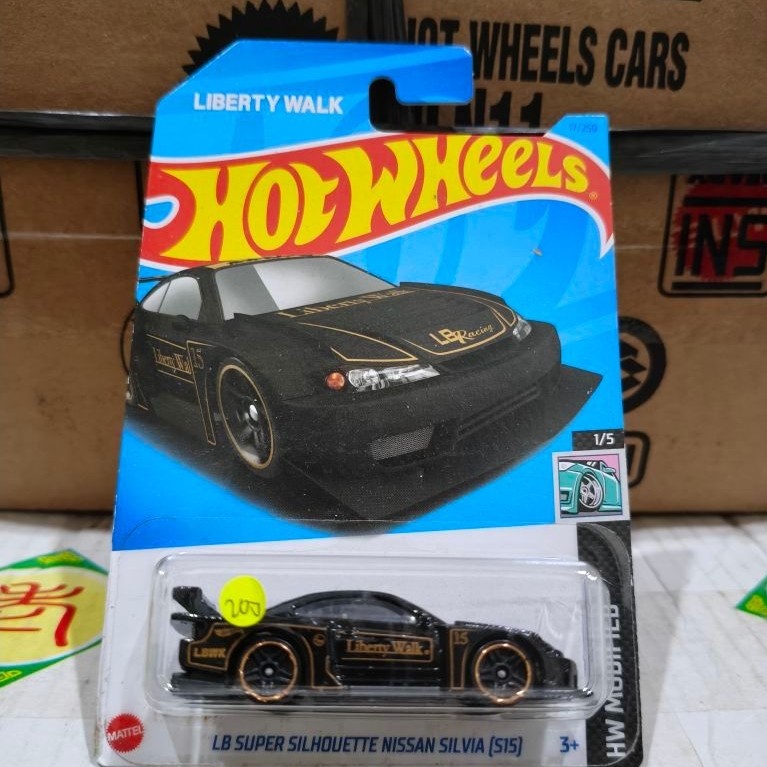 Hotwheels Nissan Silvia Lbwk Hitam Free Protektor