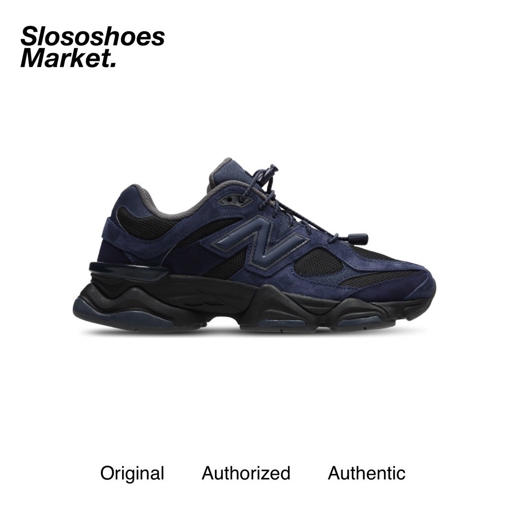 Sepatu Sneakers Original 9060 Black Blue (U9060UKI) PIGSKIN - 100% Original / RESMI