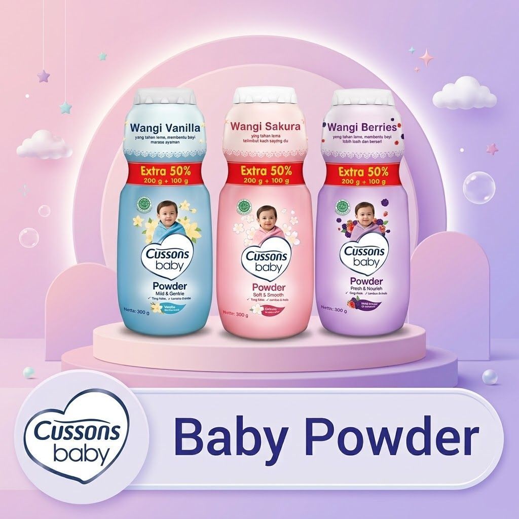 Cussons Baby Powder / Bedak Bayi / Bedak Cussons
