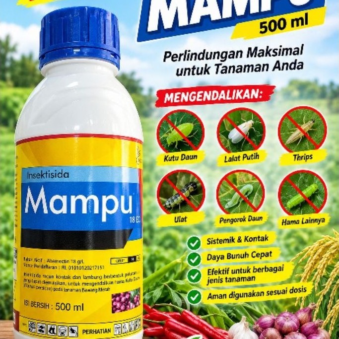 Insektisida MAMPU 500ml bahan aktif Abamectin