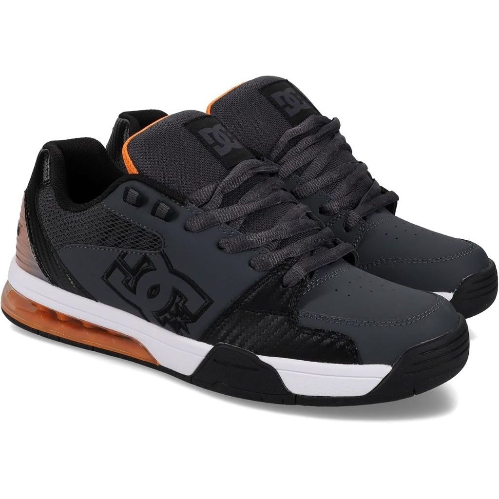 Sepatu DC Versatile Grey Black Orange Original