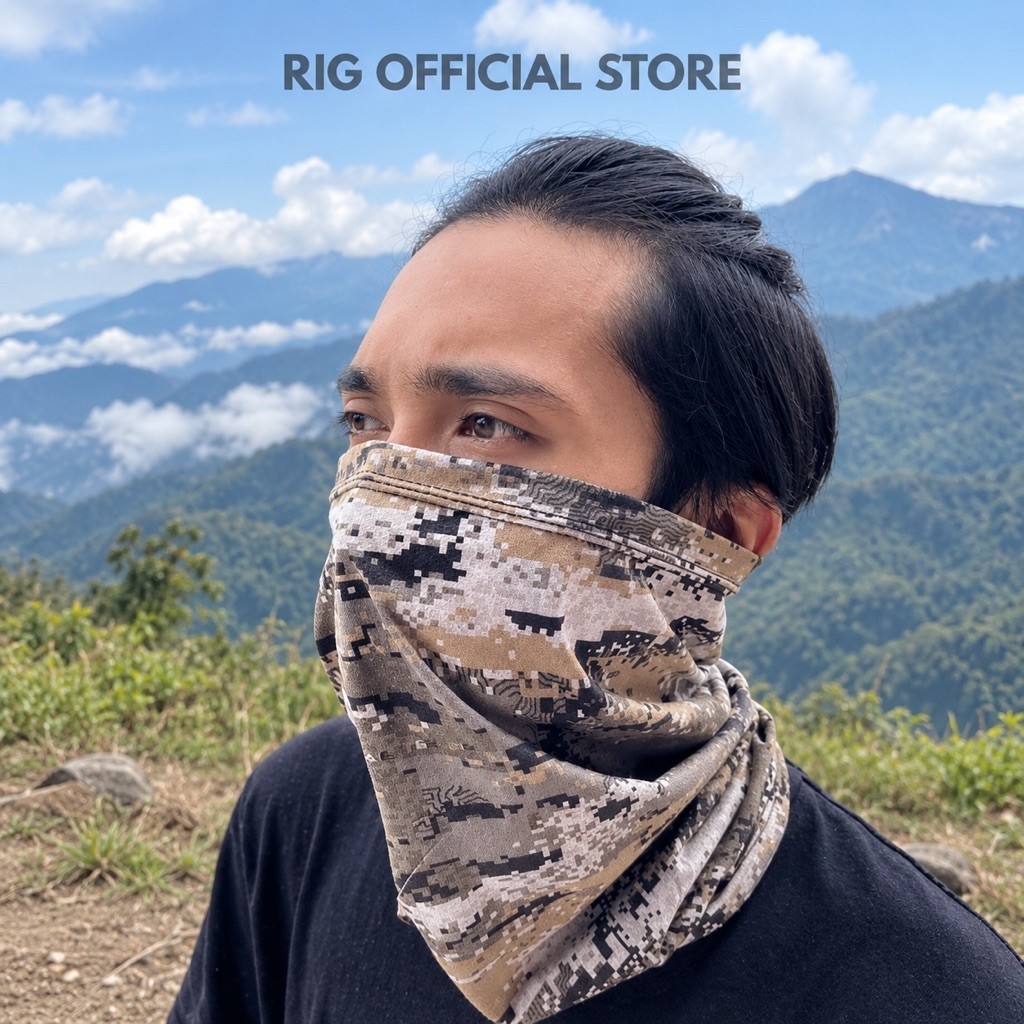 RIG APPAREL - Masker Motor Baff Multiguna Motif Camo camoflase Ranting Pohon Import Baff Buff