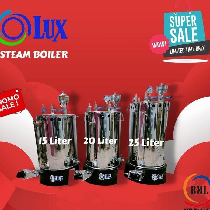 Setrika uap boiler laundry 7 12 15 20 25 liter