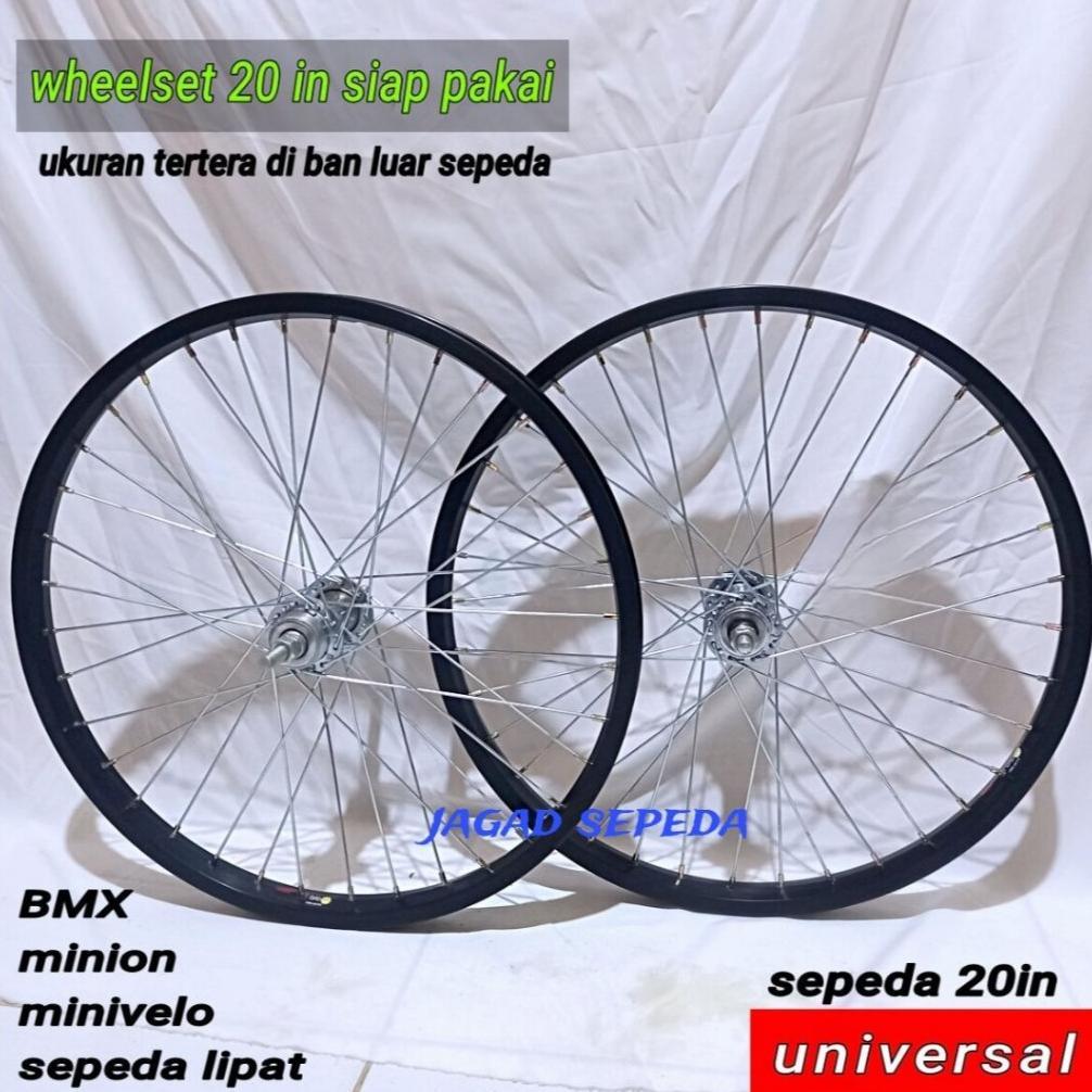 velg sepeda BMX wheelset 20 inch / peleg sepeda lipat bmx 20 inch