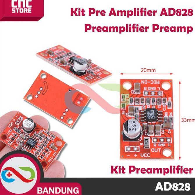 KIT PRE AMPLIFIER AD828 PREAMPLIFIER PREAMP