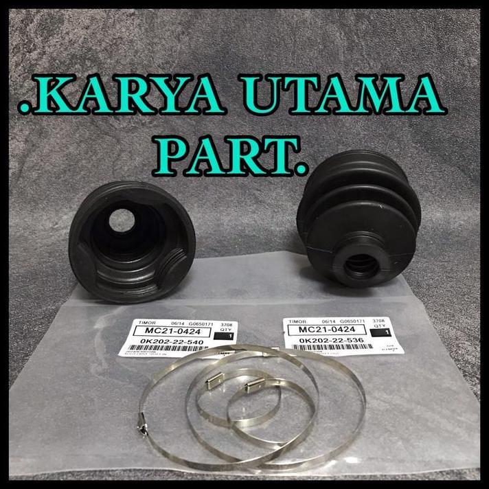 TERBARU KARET DRIVE SHAFT BOOT CV JOINT TIMOR BAGIAN DALAM/LUAR 1SET 2PC S515 BONUS CLAMP 0K202-22-5