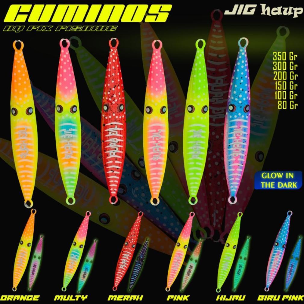 NEW PRODUK METAL JIG 350 300 200 150 100 80 GRAM MODEL CUMI FULL FOSFOR KUALITAS PREMIUM