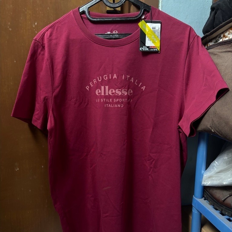 Baju Kaos Ellesse Women Essen Tee Maroon Original Sport Station