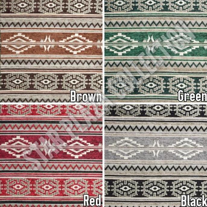 Sew- Bahan Kain Chenille Meubel Sofa Lesehan / Jok / Kursi Motif Arab Klasik - Ethnic