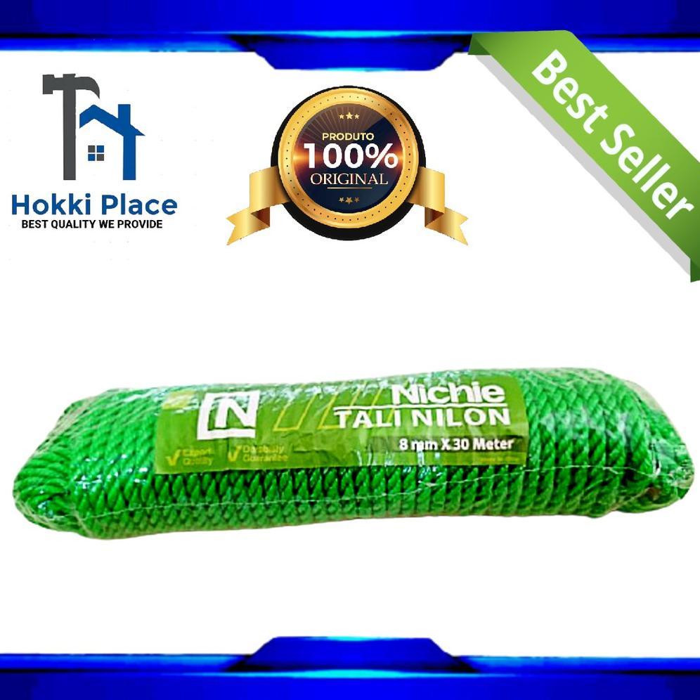 TALI TAMBANG NILON NICHIE SIZE 8MM x 30 METER HIJAU TALI NILON. Diskon