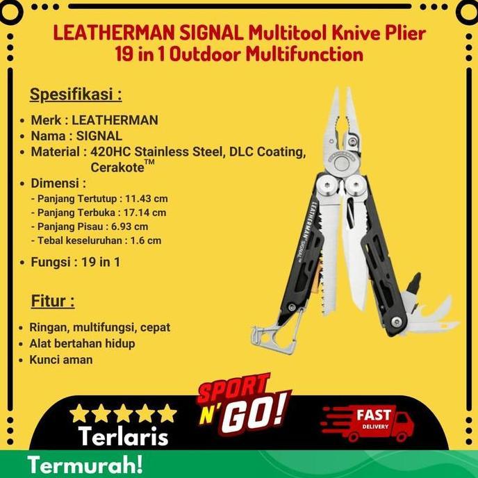 LEATHERMAN SIGNAL Multitool Knife Plier 19 in 1 Outdoor Multifunction