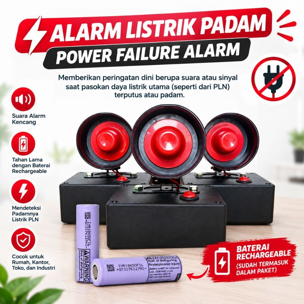 ALARM LISTRIK PADAM - ALARM MATI LAMPU - ALARM MATI LISTRIK