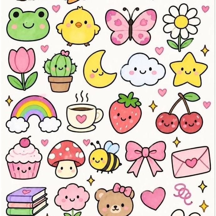 STIKER PACK MINI KARAKTER LUCU