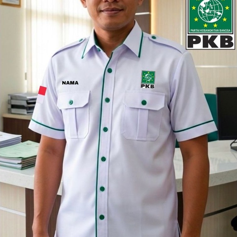 Terbaru kemeja partai PKB seragam partai PKB baju partai PKB pdh partai PKB kemeja PKB seragam PKB p