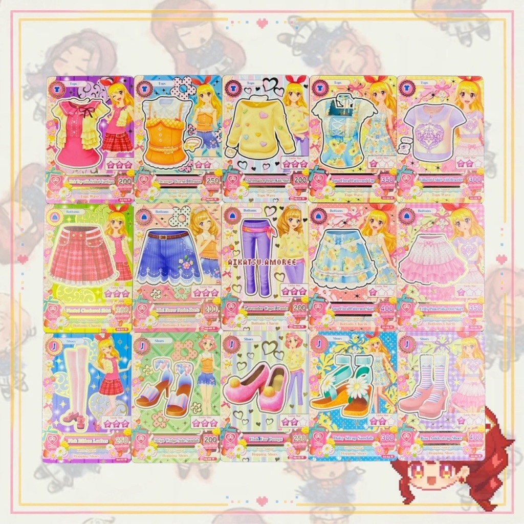Aikatsu ID Ver Cute Type Normal Card Set Ichigo Sakura Maria