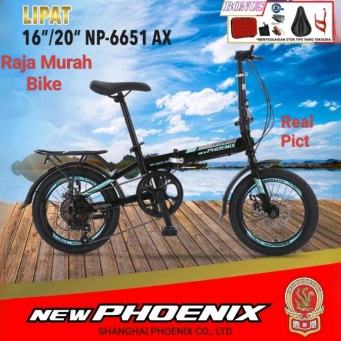 Promo Sepeda Lipat 20 Inch Phoenix NP 6651 AX Disc Brake Sepeda Lipat Phoenix 20 Inch Diskon
