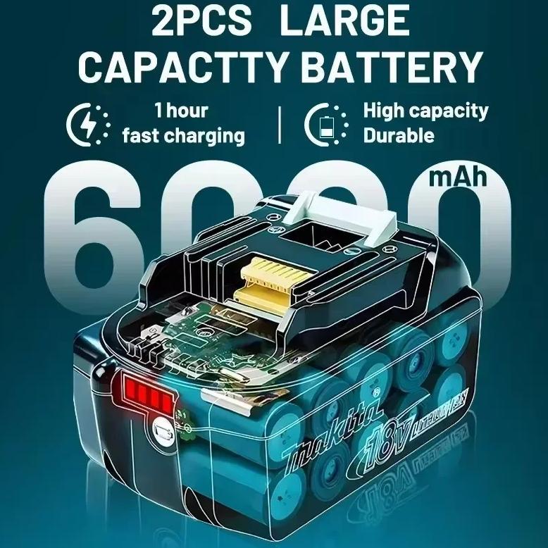 IMPORT 2026 AUTHENTIC MAKITA 9.0AH 5/6.0AH BATTERY HOT SELLING 18V TOOLS BATTERY REPLACEABLE DHR202 