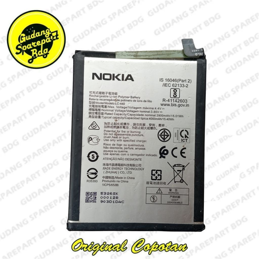 Baterai Baterry Nokia 5.3 LC440 Second Original Copotan