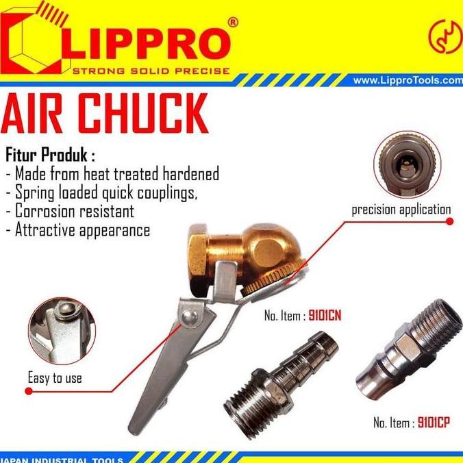 AIR CHUCK KEONG LIPPRO KOPLER CLIP ON ISI ANGIN BAN MOTOR MOBIL