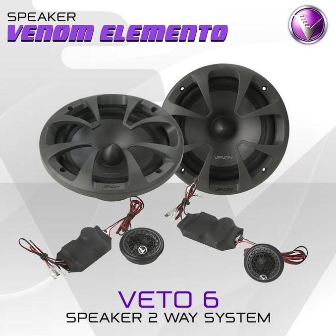 Speaker Split Venom Elemento Veto 6 / Speaker Mobil Venom 6 Inch