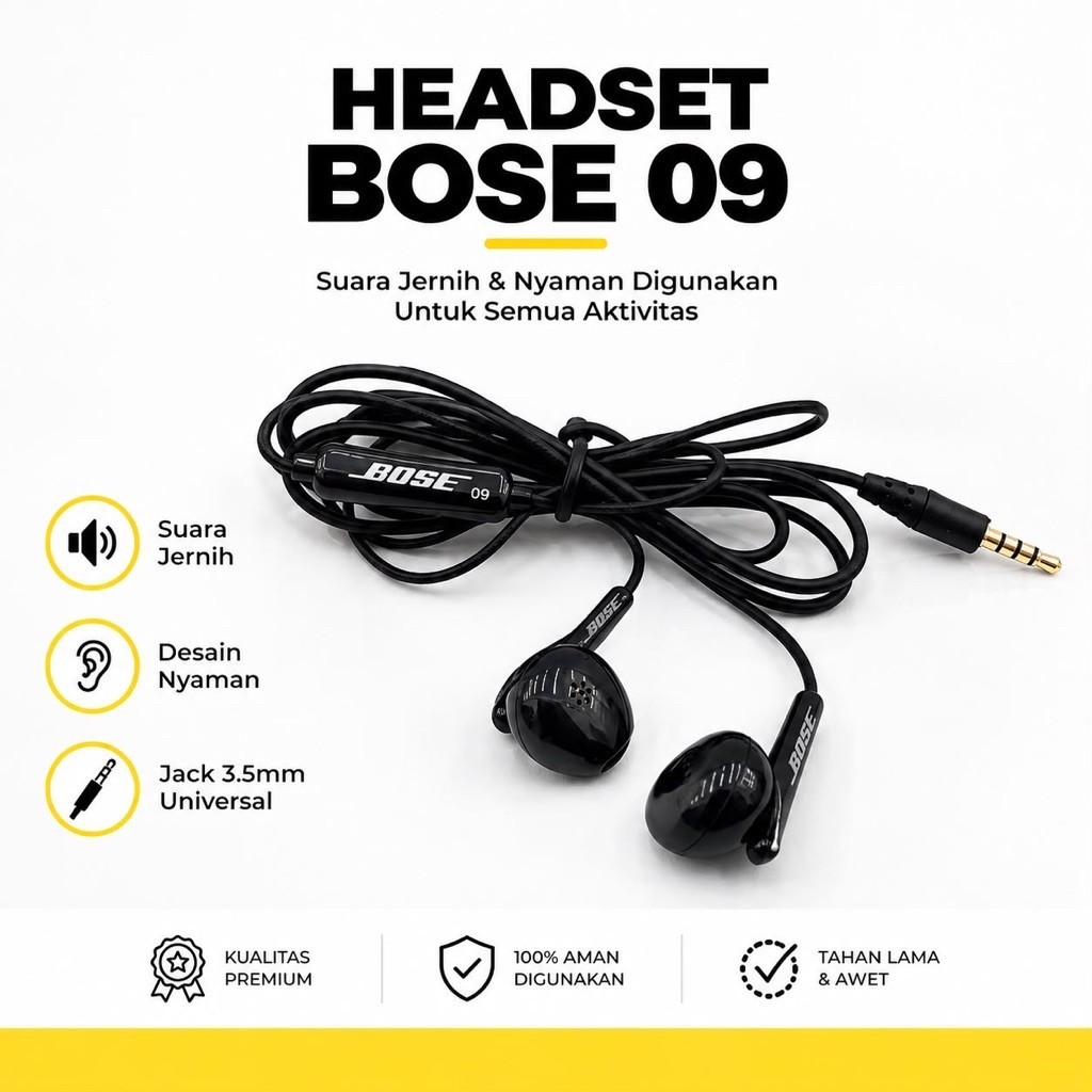 Headset Bose 09 Earphone Jack