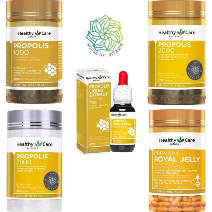 Maximal- Healthy Care Propolis 1000 2000Mg 2000 3800Mg 3800 Mg 200 Capsules / Royal Jelly Kapsul Aus