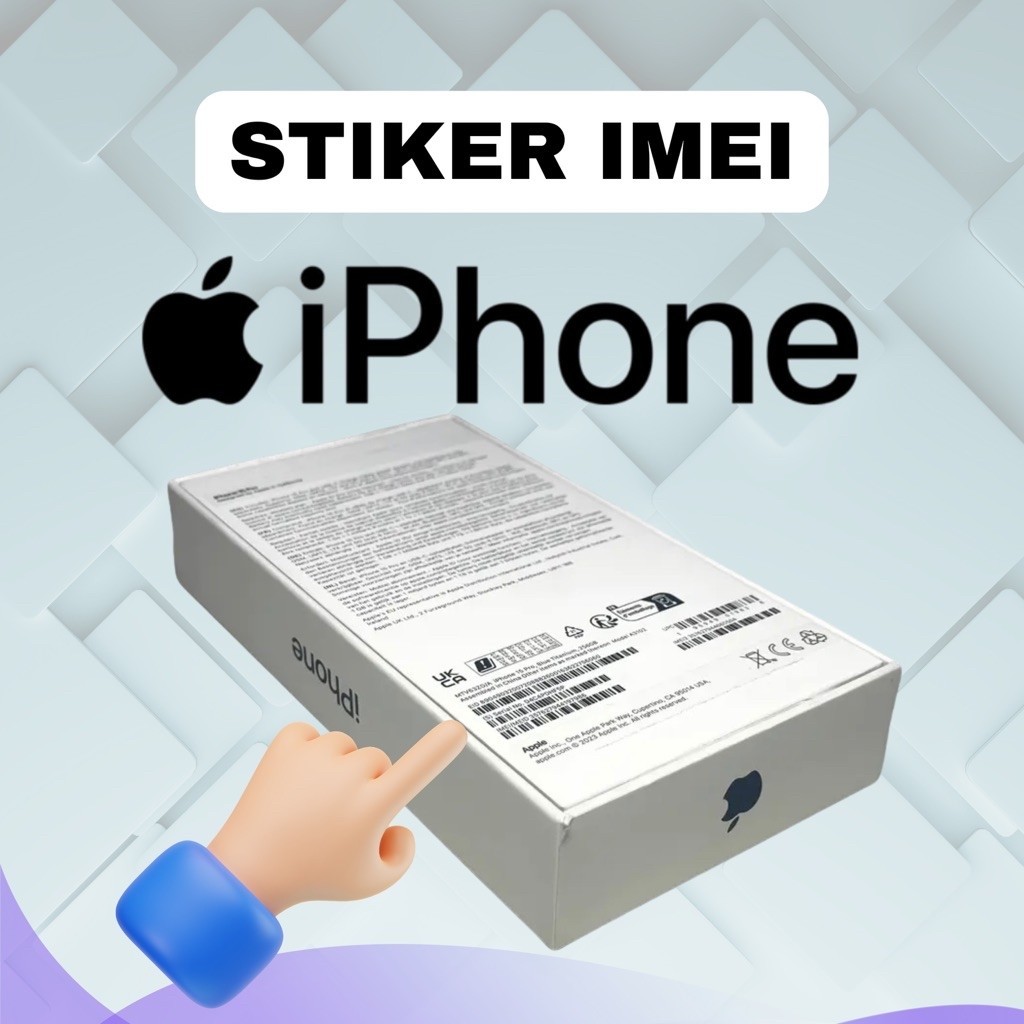 Stiker IMEI iPhone untuk box kotak dus ponsel Apple iphone