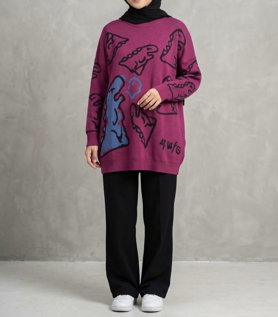 SWEATER KNIT MAGENTA