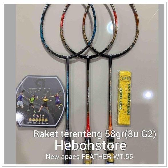 Yonex- Raket Bton Apacs New Feather Weht 55 Wt Ringan 58Gram