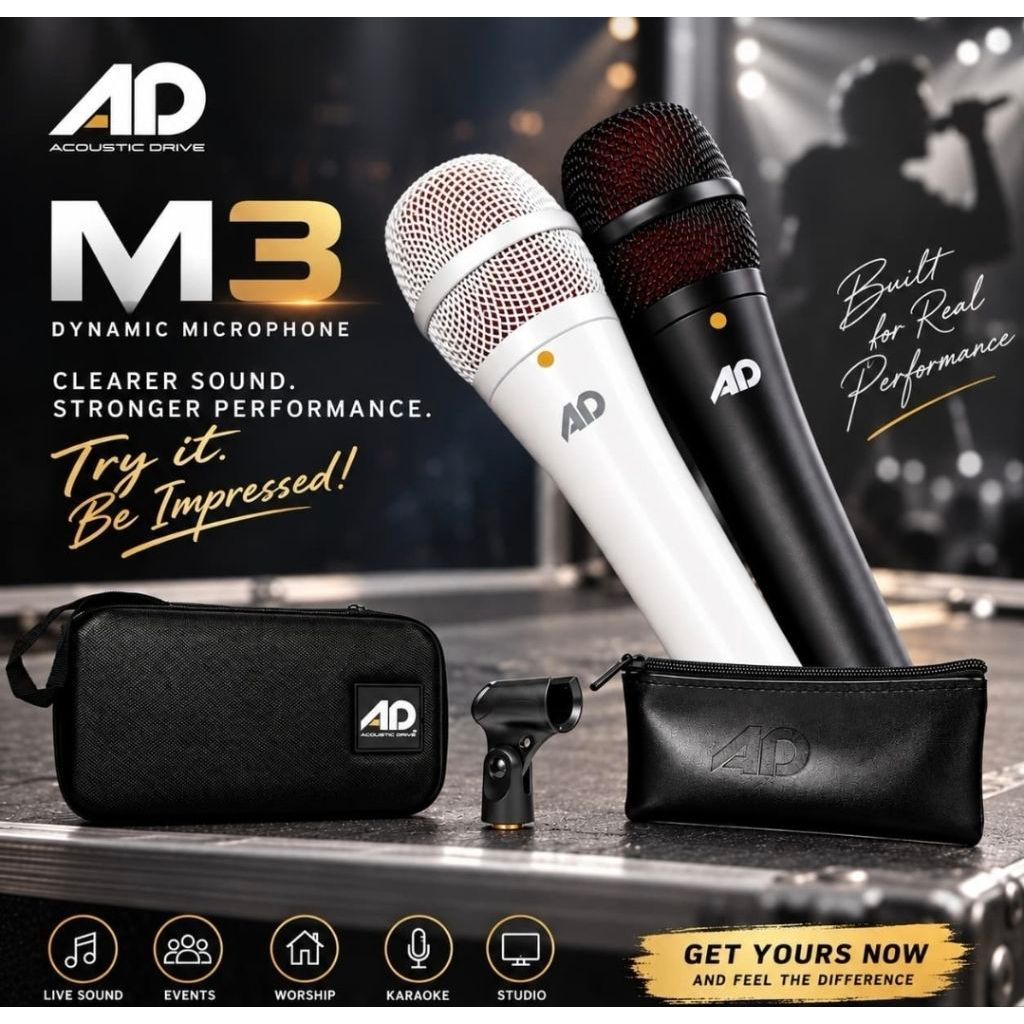 Mic AD M3 Original Phase Lab Microphone M 3 PhaseLab Kabel
