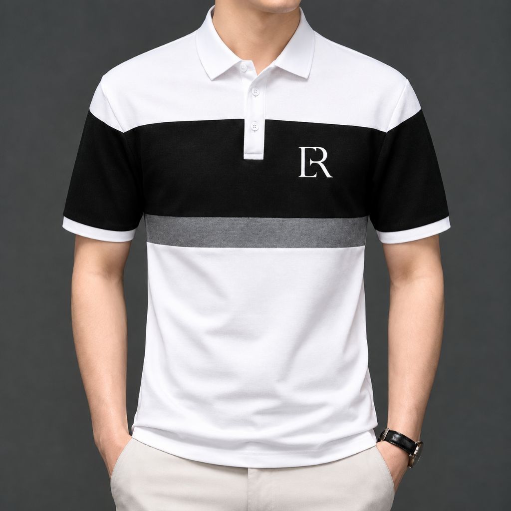 ER Kaos Polo Pria Premium Katun Kombed 24s Bordir ER | Polo Shirt Putih Hitam Abu Lengan Pendek Sant