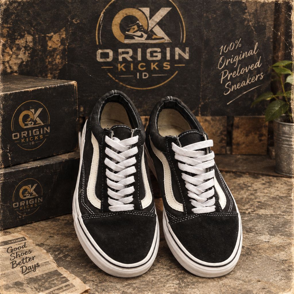 Sepatu Vans Oldskool Original Second Bekas Size 42 Like New 9/10