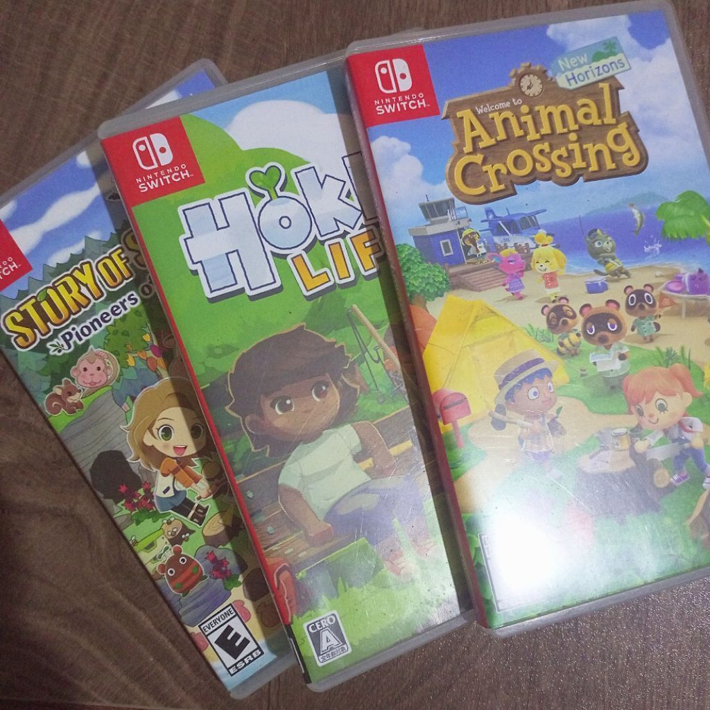Nintendo Switch Game Card Second ( Animal Crossing, Hokko Life, Story of Seasons Pioneers of Olive T