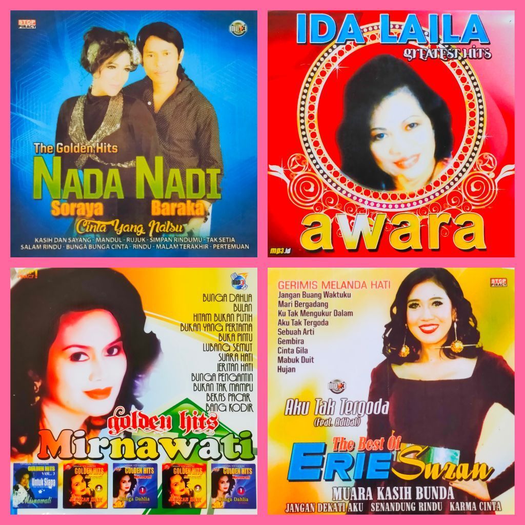 Kaset MP3 Lagu Dangdut NADA NADI - IDA LAILA - MIRNAWATI - ERIE SUZAN Album Edisi Pilihan