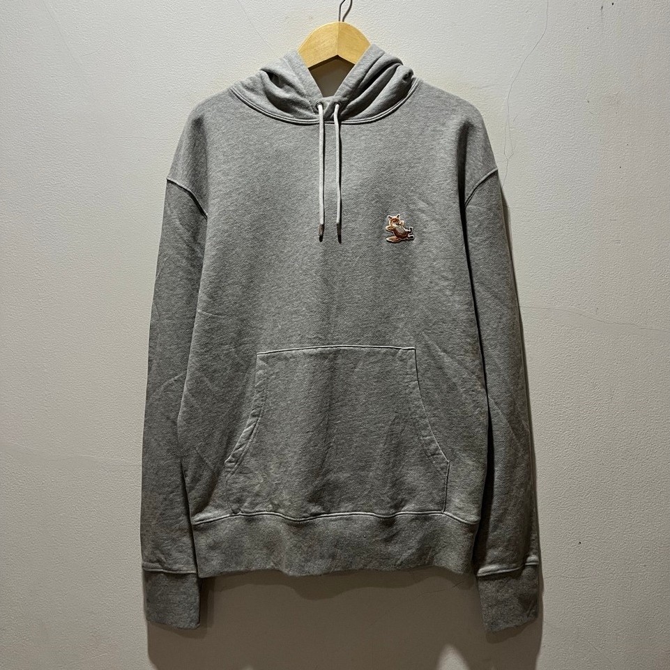 Hoodie MAISON KITSUNE Chillax Fox Logo Light Grey