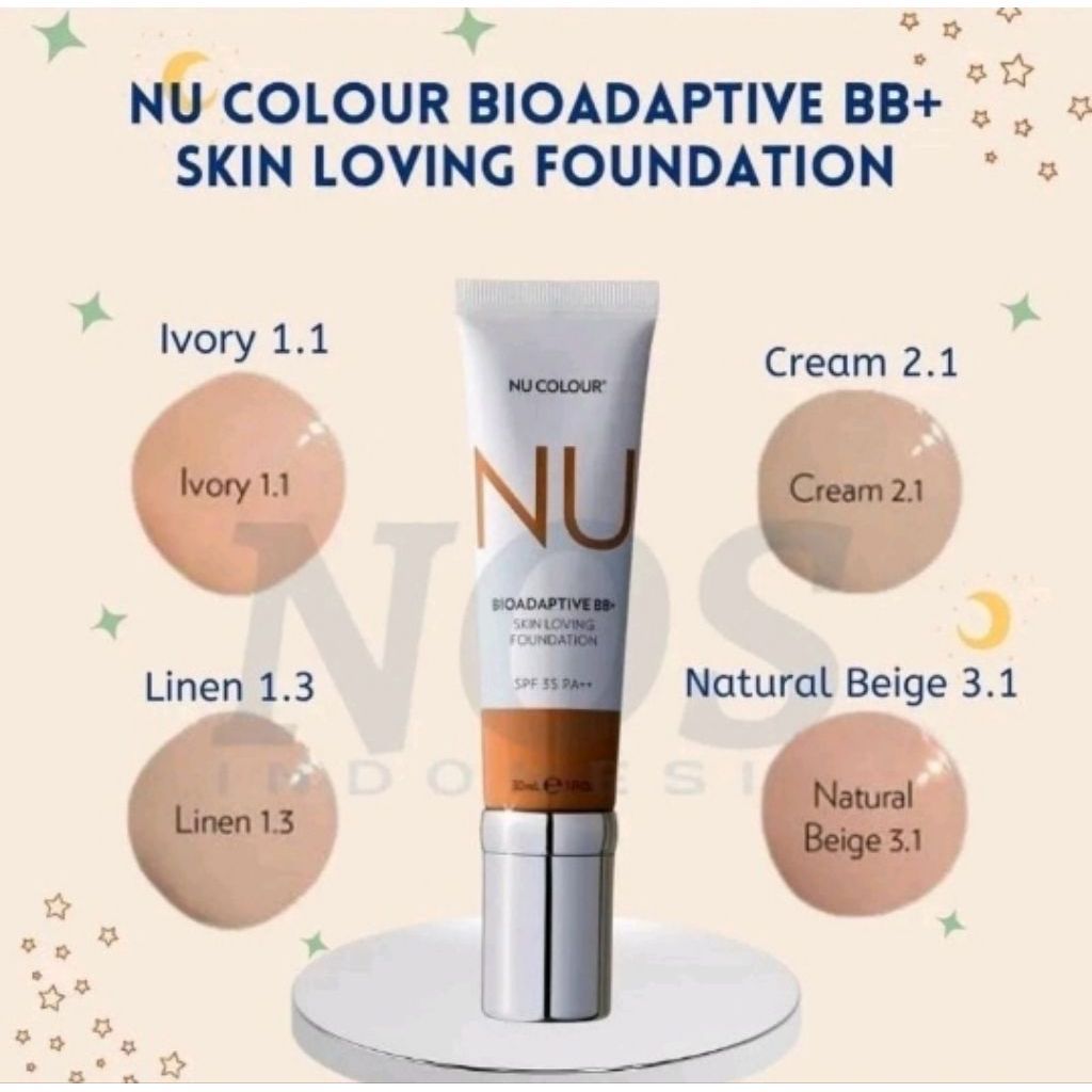 bioadaptive bb skin loving foundation ( linen - natural beige - ivory ) nu colour